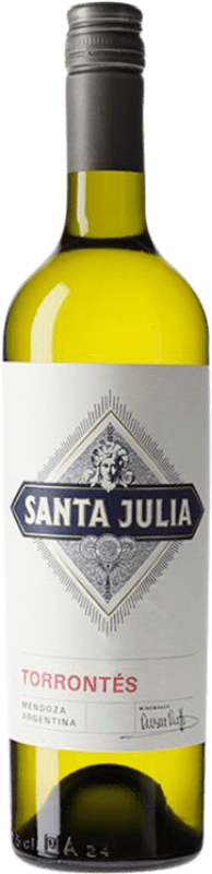 8,95 € Envio grátis | Vinho branco Santa Julia I.G. Mendoza Mendoza Argentina Torrontés Garrafa 75 cl