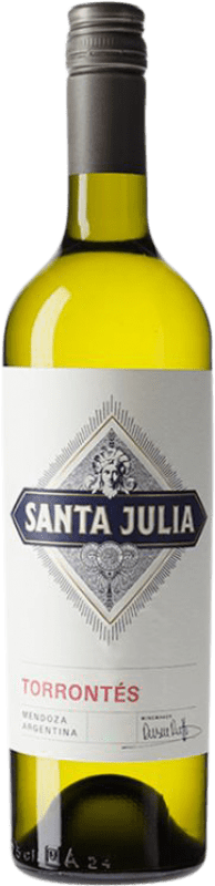 12,95 € Spedizione Gratuita | Vino bianco Santa Julia I.G. Mendoza Mendoza Argentina Torrontés Bottiglia 75 cl