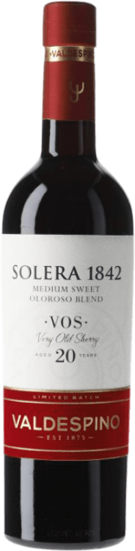 88,95 € 送料無料 | 甘口ワイン Valdespino Oloroso Solera 1842 VOS D.O. Jerez-Xérès-Sherry アンダルシア スペイン ボトル Medium 50 cl