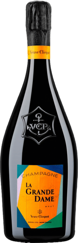 281,95 € Kostenloser Versand | Weißer Sekt Veuve Clicquot La Grande Dame Paola Paronetto Limitierte Edition A.O.C. Champagne Champagner Frankreich 75 cl