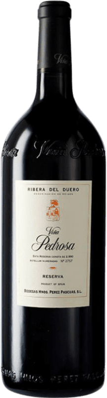 94,95 € 免费送货 | 红酒 Hermanos Pérez Pascuas Viña Pedrosa 预订 D.O. Ribera del Duero 卡斯蒂利亚 - 拉曼恰 西班牙 Tempranillo 瓶子 Magnum 1,5 L