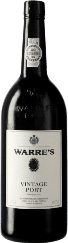 428,95 € Envío gratis | Vino dulce Warre's Vintage 1980 I.G. Porto Oporto Portugal Touriga Franca, Touriga Nacional, Tinta Roriz Botella 75 cl