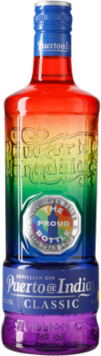 23,95 € Spedizione Gratuita | Gin Puerto de Indias Classic Rainbow Andalusia Spagna Bottiglia 70 cl