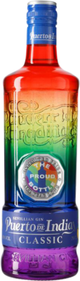 18,95 € Spedizione Gratuita | Genever Gin Puerto de Indias Rainbow Classico Andalusia Spagna 70 cl