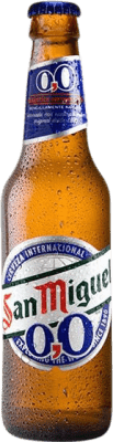 43,95 € Spedizione Gratuita | Scatola da 24 unità Birra San Miguel 0,0 Vidrio RET Andalusia Spagna Bottiglia Terzo 33 cl Senza Alcol