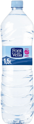 10,95 € Envío gratis | Caja de 15 unidades Agua Font Vella Mineral Natural España 1 L PET