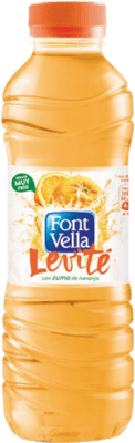 10,95 € Envio grátis | Caixa de 6 unidades Água Font Vella Levité Mineral Natural Espanha 1 L Naranja — Laranja