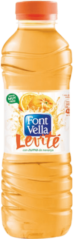 10,95 € Бесплатная доставка | Коробка из 6 единиц Вода Font Vella Levité Naranja Испания бутылка 1 L