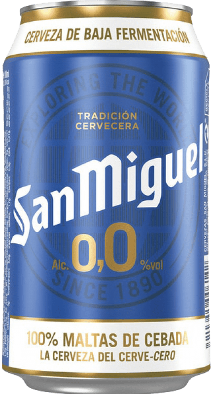 27,95 € Free Shipping | 24 units box Beer San Miguel Andalusia Spain Can 33 cl 0.0 Zero Zero Alcohol-Free