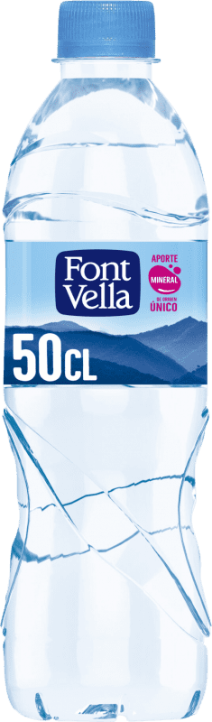 18,95 € 免费送货 | 盒装24个 水 Font Vella PET 西班牙 瓶子 Medium 50 cl