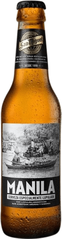 39,95 € Бесплатная доставка | Коробка из 24 единиц Пиво San Miguel Manila Андалусия Испания треть литровая бутылка 33 cl