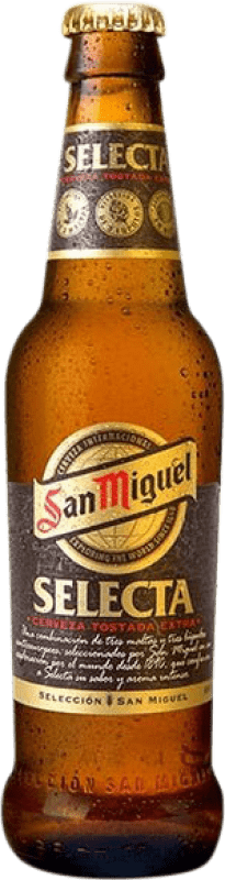 55,95 € 送料無料 | 24個入りボックス ビール San Miguel Selecta アンダルシア スペイン 3分の1リットルのボトル 33 cl