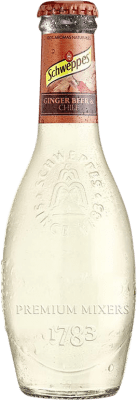 77,95 € Envio grátis | Caixa de 24 unidades Refrescos e Mixers Schweppes Ginger Beer Premium Vidrio Espanha Garrafa Pequena 20 cl