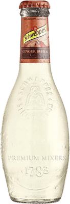89,95 € Free Shipping | 24 units box Soft Drinks Schweppes Premium Spain Small Bottle 20 cl Glass Ginger Beer