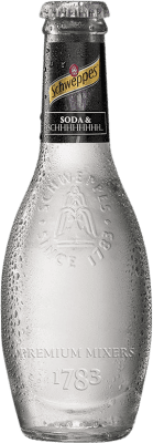 77,95 € Envío gratis | Caja de 24 unidades Refrescos y Mixers Schweppes Soda Premium España Botellín 20 cl