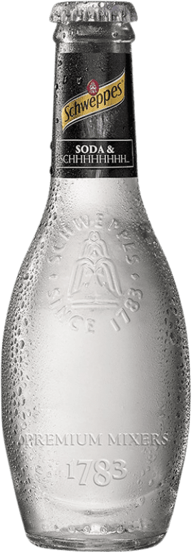 73,95 € Бесплатная доставка | Коробка из 24 единиц Напитки и миксеры Schweppes Soda Premium Испания Маленькая бутылка 20 cl