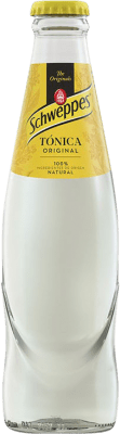 32,95 € Envío gratis | Caja de 24 unidades Refrescos y Mixers Schweppes Tónica España Botellín 20 cl