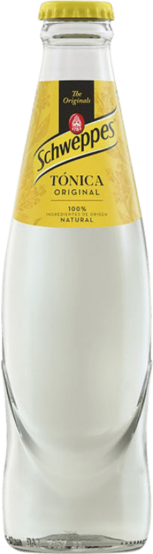 77,95 € Spedizione Gratuita | Scatola da 24 unità Bibite Schweppes Spagna Bottiglietta 25 cl Tonic Water — Tonica