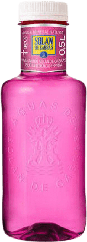 3,95 € Envio grátis | Caixa de 6 unidades Água Solán de Cabras Rosa PET Castela e Leão Espanha Garrafa Medium 50 cl