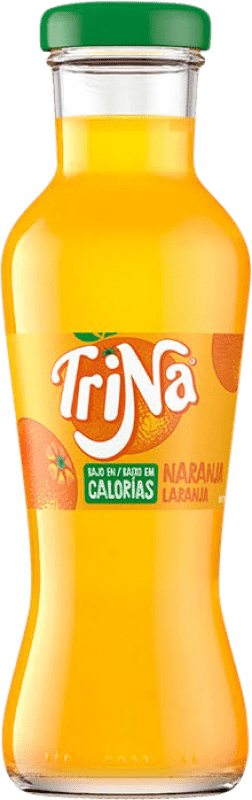 32,95 € Envío gratis | Caja de 24 unidades Refrescos Trina España Botellín 25 cl Vidrio RET Naranja