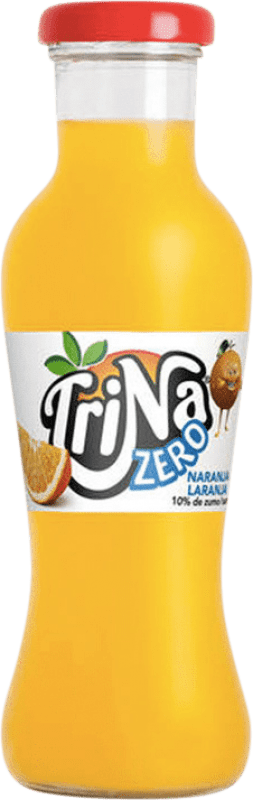 27,95 € 免费送货 | 盒装24个 饮料和搅拌机 Trina Naranja Zero PET 西班牙 小瓶 27 cl