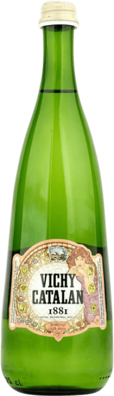 47,95 € Envío gratis | Caja de 12 unidades Agua Vichy Catalan 1881 Gas Cataluña España Botella 75 cl