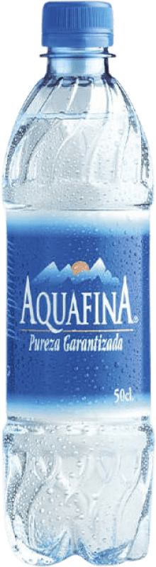 46,95 € Envío gratis | Caja de 24 unidades Agua Aquafina PET España Botella Medium 50 cl