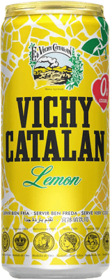 29,95 € Free Shipping | 24 units box Water Vichy Catalan Mineral Natural — Natural Mineral Catalonia Spain Can 33 cl Lemon