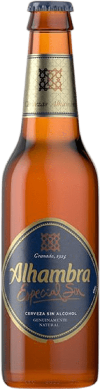 26,95 € Envío gratis | Caja de 24 unidades Cerveza Alhambra Especial Andalucía España Botellín 25 cl Sin Alcohol