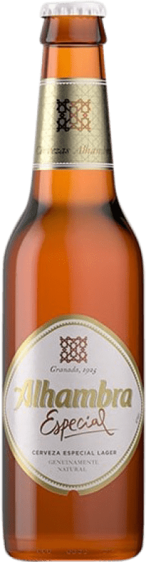 37,95 € Free Shipping | 24 units box Beer Alhambra Special Andalusia Spain Third-Liter Bottle 33 cl Glass RET