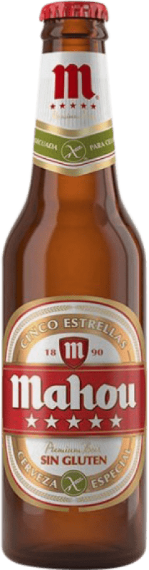 27,95 € Envoi gratuit | Boîte de 24 unités Bière Mahou Sin Gluten La communauté de Madrid Espagne Petite Bouteille 25 cl