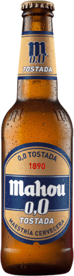 57,95 € Free Shipping | 24 units box Beer Mahou Tostada — Amber Toasted Madrid's community Spain Third-Liter Bottle 33 cl 0.0 Zero Zero Alcohol-Free