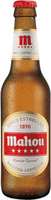53,95 € 送料無料 | 24個入りボックス ビール Mahou 5 Estrellas 特別 マドリッドのコミュニティ スペイン 1/3ボトル 33 cl