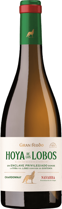 10,95 € Бесплатная доставка | Белое вино Gran Feudo Hoya de los Lobos D.O. Navarra Наварра Испания Chardonnay — Шардоне Бутылка 75 cl