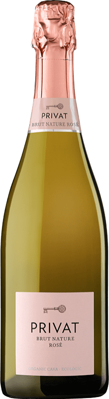 19,95 € Envoi gratuit | Vin Mousseux Rosé Privat Brut Nature Rosé D.O. Cava Espagne Pinot Noir, Chardonnay Bouteille 75 cl