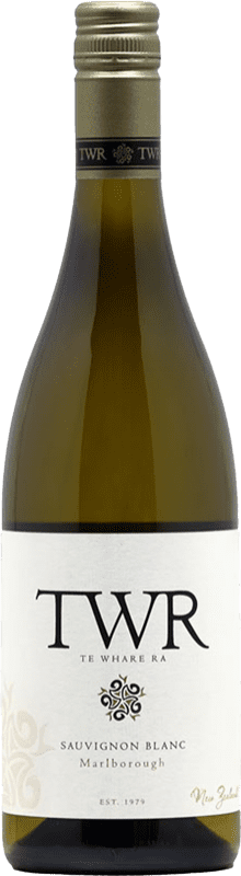 25,95 € Envío gratis | Vino blanco Te Whare Ra TWR Sauvignon Blanc I.G. Marlborough Marlborough Nueva Zelanda Sauvignon Blanca Botella 75 cl