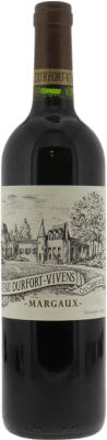 96,95 € Envío gratis | Vino tinto Château Durfort Vivens Reserva A.O.C. Margaux Burdeos Francia Merlot, Cabernet Sauvignon Botella 75 cl