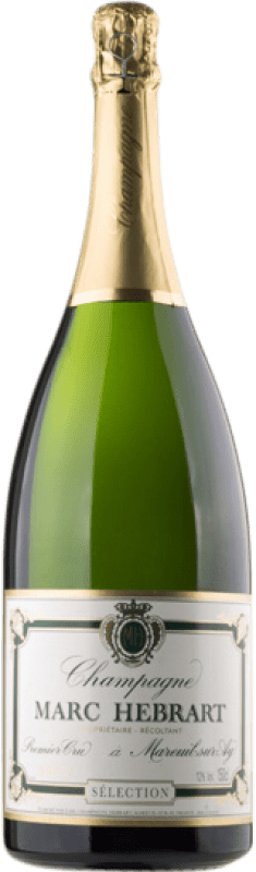 129,95 € Kostenloser Versand | Weißer Sekt Marc Hébrart Selection Premier Cru Brut A.O.C. Champagne Champagner Frankreich Pinot Schwarz, Chardonnay Magnum-Flasche 1,5 L