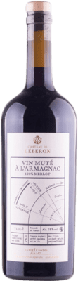 38,95 € Spedizione Gratuita | Vino fortificato Château de Leberon Vin Muté a l'Armagnac I.G.P. Bas Armagnac Francia Merlot Bottiglia 75 cl