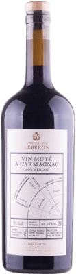 33,95 € Free Shipping | Fortified wine Château de Leberon Vin Muté a l'Armagnac I.G.P. Bas Armagnac France Merlot Bottle 75 cl