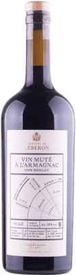 33,95 € Envoi gratuit | Vin fortifié Château de Leberon Vin Muté a l'Armagnac I.G.P. Bas Armagnac France Merlot Bouteille 75 cl