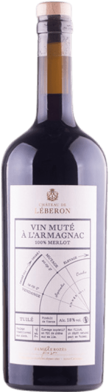 38,95 € Envío gratis | Vino generoso Château de Leberon Vin Muté a l'Armagnac I.G.P. Bas Armagnac Francia Merlot Botella 75 cl
