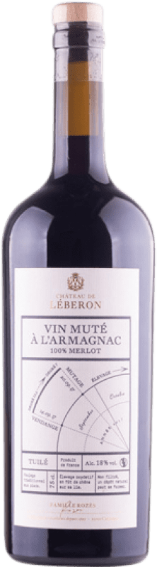 33,95 € Envío gratis | Vino generoso Château de Leberon Vin Muté a l'Armagnac I.G.P. Bas Armagnac Francia Merlot Botella 75 cl