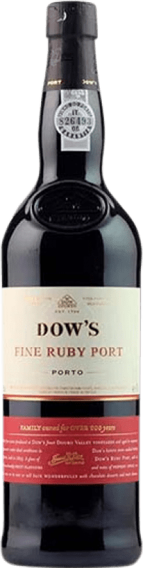 21,95 € 免费送货 | 甜酒 Dow's Port Ruby I.G. Porto 波尔图 葡萄牙 Tinta Roriz, Tinta Cão, Tinta Barroca 瓶子 75 cl