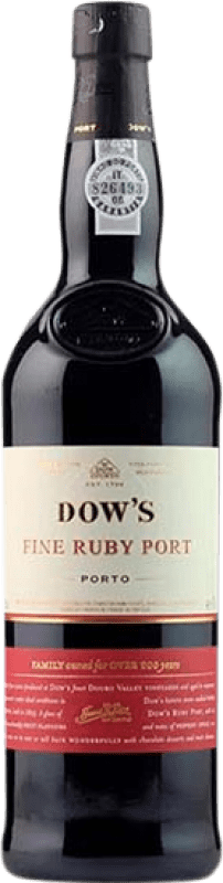 17,95 € Kostenloser Versand | Süßwein Dow's Port Ruby I.G. Porto Porto Portugal Tinta Roriz, Tinta Cão, Tinta Barroca Flasche 75 cl