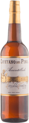 24,95 € Kostenloser Versand | Verstärkter Wein Cayetano del Pino Amontillado Solera D.O. Jerez-Xérès-Sherry Andalusien Spanien Palomino Fino Flasche 75 cl
