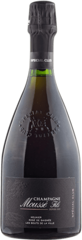 121,95 € 免费送货 | 玫瑰气泡酒 Cédric Moussé Spécial Club Rosé de Saignée A.O.C. Champagne 香槟酒 法国 Pinot Meunier 瓶子 75 cl
