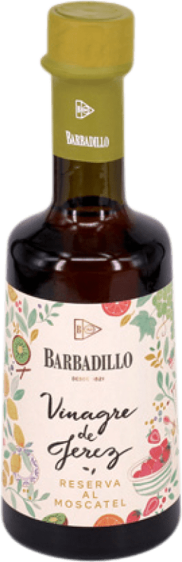 8,95 € Envio grátis | Vinagre Barbadillo Jerez Reserva D.O. Jerez-Xérès-Sherry Andaluzia Espanha Mascate Garrafa Pequena 25 cl