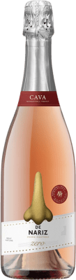 17,95 € Envío gratis | Espumoso rosado De Nariz Zero Dosage Brut Nature D.O. Cava España Monastrell Botella 75 cl