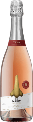 17,95 € Envío gratis | Espumoso Rosado De Nariz Zero Dosage Brut Nature D.O. Cava España Monastrell 75 cl